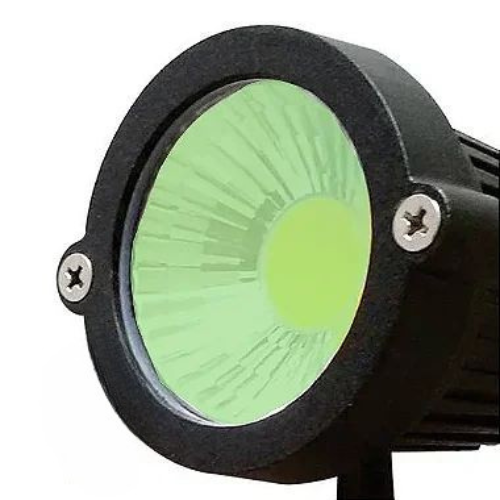 Espeto de Jardim LED COB verde 7W IP67 bivolt.