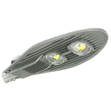 Luminária LED pública 100w Pétala Cinza COB 6500K INMETRO.