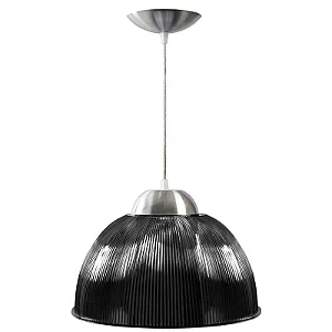 Luminária prismática pendente 12 polegadas luxo fumê injetado.