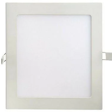 Luminária plafon LED 12W 4000K branco neutro quadrado embutir 17cm X 17cm.