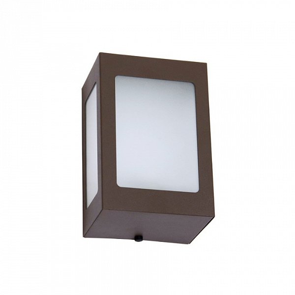 Arandela de Parede Gênova Quadrado 3 Vidros externo 18x12,5x9cm Alumínio e Vidro Café.