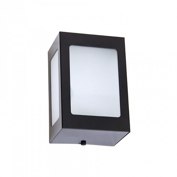 Arandela de Parede Gênova Quadrado 3 Vidros externo 18x12,5x9cm Alumínio e Vidro Preto.