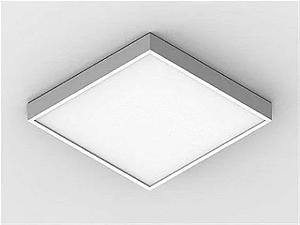 Luminária de sobrepor fechada com difusor leitoso para 4 lâmpadas 9/10W 60cm.