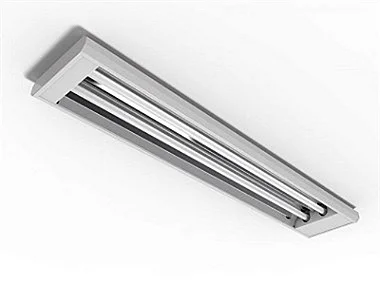 Luminária de sobrepor alto rendimento para 2 lâmpadas 36/40/45/65W 240cm (HO).