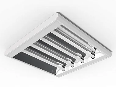 Luminária de sobrepor alto rendimento para 4 lâmpadas 18/20W 120cm.