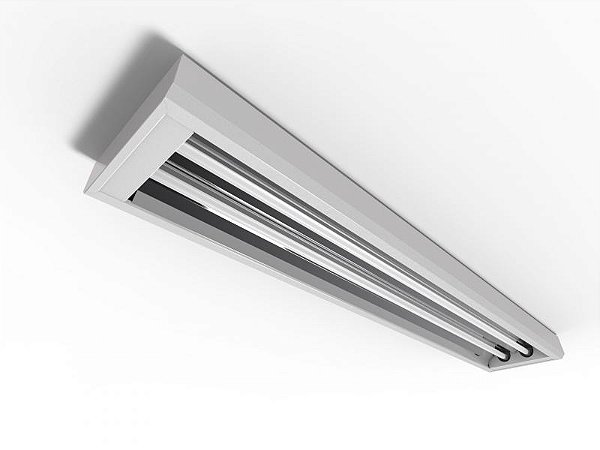 Luminária de sobrepor alto rendimento para 2 lâmpadas T5 28/54W 120cm.
