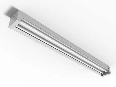 Luminária de sobrepor fechada para 2 lâmpadas T5 28/54W 120cm.