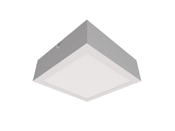Luminária decorativa de sobrepor 22cm X 22cm com difusor em acrílico leitoso para 2 lâmpadas E27.