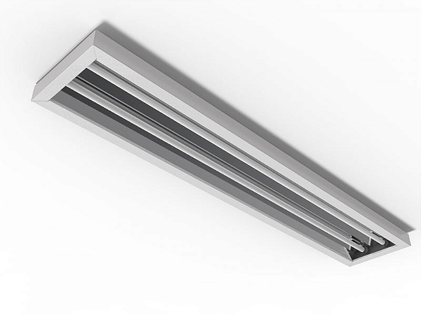 Luminária de sobrepor alto rendimento para 2 lâmpadas T5 14/24W 60cm.