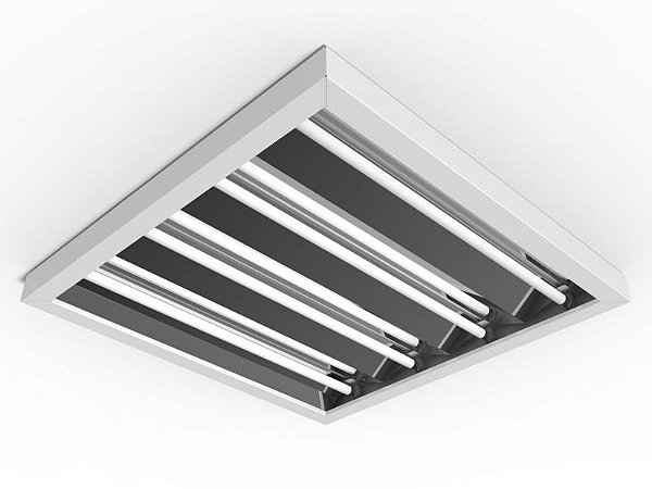 Luminária de sobrepor alto rendimento para 4 lâmpadas T5 28/54W 120cm.