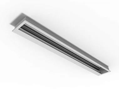 Luminária de embutir assimétrica em alto rendimento para 1 lâmpada 18/20W 120cm.