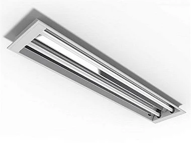 Luminária de embutir para 2 lâmpadas 18/20W 120cm.