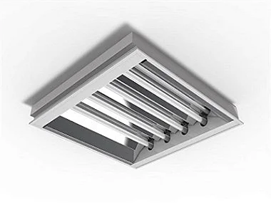 Luminária de embutir alto rendimento para 4 lâmpadas 18/20W 120cm.