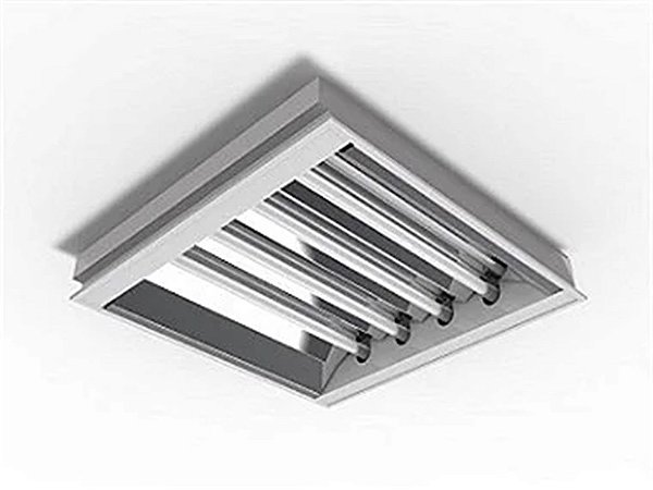 Luminária de embutir alto rendimento para 4 lâmpadas 9/10W 60cm.