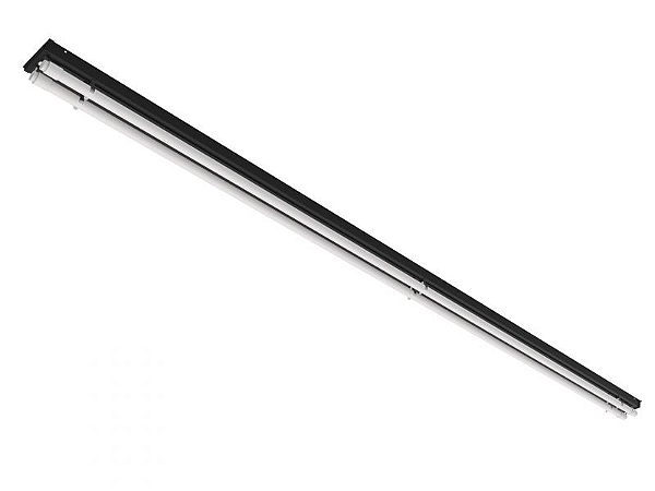 Luminária multifuncional na cor preta para 2 lâmpadas 36/40/45/65W 240cm (HO).