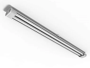 Luminária New Lamp branca para 1 ou 2 lâmpadas 18/20W 120cm.