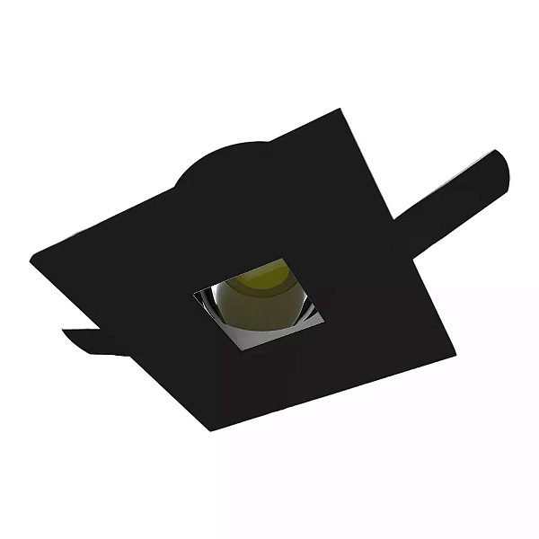 Spot de Embutir Laser Quadrado Mini Dicroica 6x3x6cm Metal Preto.