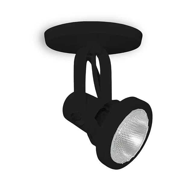 Spot de Sobrepor PAR20 Ø8xcm Alumínio Preto.