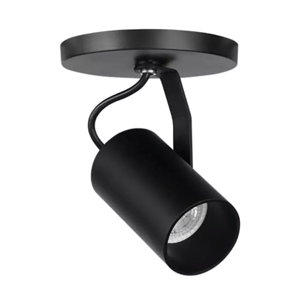 Spot de Sobrepor Tube Direcionável PAR20 10xØ5,7cm Metal Preto.