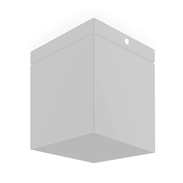 Plafon de Sobrepor Focus Quadrado Dicroica PAR16 11,5x7,6x7,6cm Alumínio Branco.