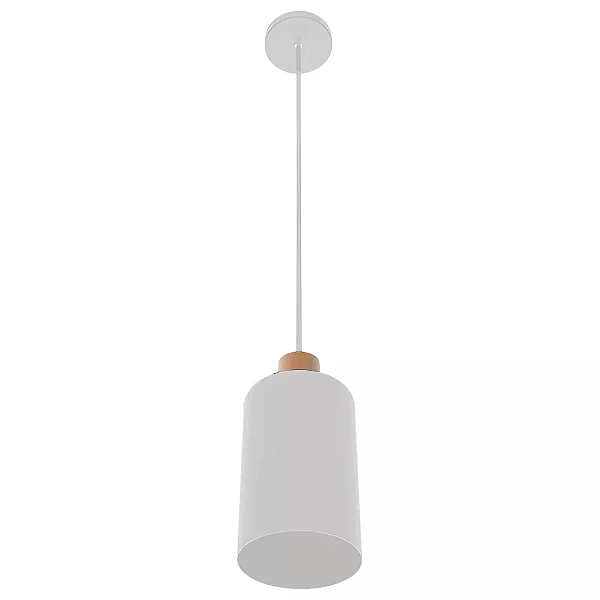 Pendente Veneza Ø12x23,5cm Metal Branco.