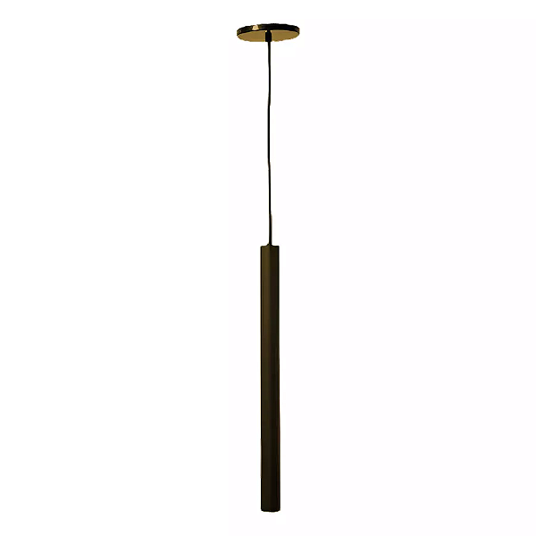 Pendente Tube Mini Dicroica 49xØ3,8cm Metal Café.