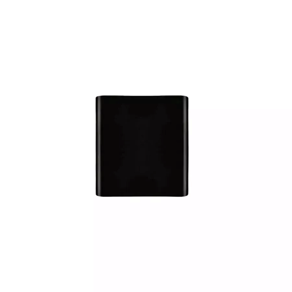Arandela de Parede LED Prisma Quadrado Facho Duplo Aberto Externo 3000K 3W Bivolt 12x12x5cm Policarbonato Preto.