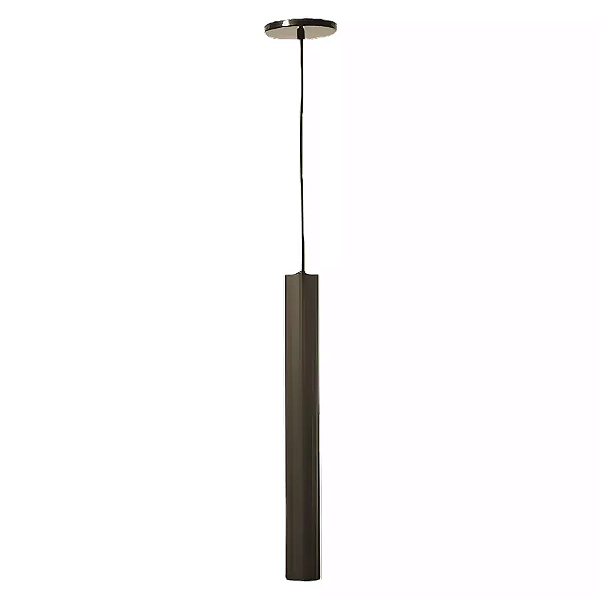 Pendente Tube Dicroica PAR16 49xØ5,7cm Metal Café.