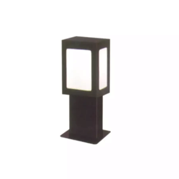 Poste Balizador Gênova Externo 30x0,9x11,5cm Alumínio e Vidro Preto.