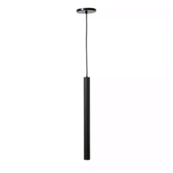 Pendente Tube Externo PAR20 49xØ7,6cm Metal Preto.