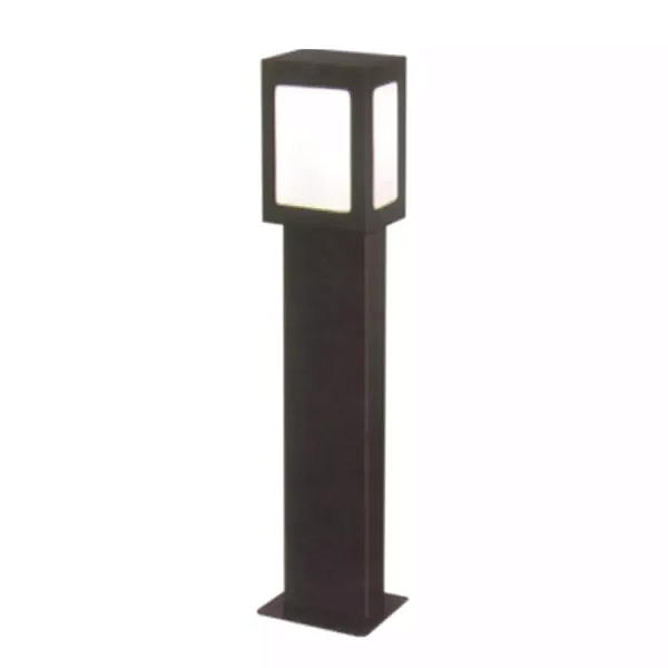 Poste Balizador Gênova Externo 50x0,9x11,5cm Alumínio Preto e Vidro.