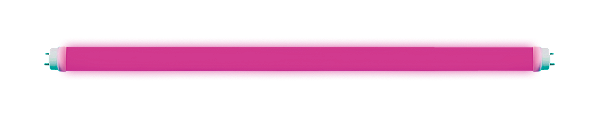 Lâmpada LED tubular Rosa 9W bivolt 60cm.