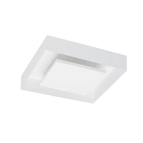 Plafon de Sobrepor Rebatedor Quadrado 55x55x8cm Aço Branco.
