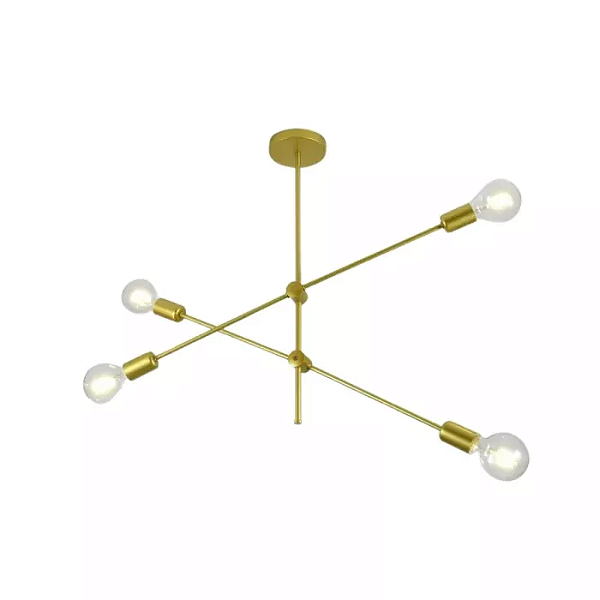 Pendente Atenas Ø75x55cm Metal Dourado.