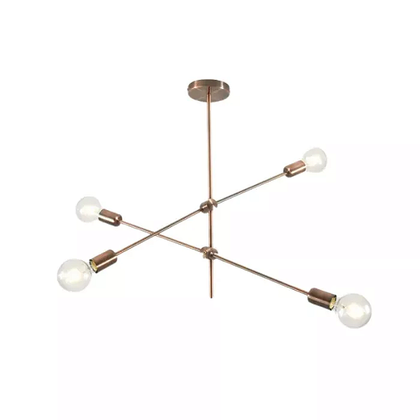 Pendente Atenas Ø75x55cm Metal Cobre.