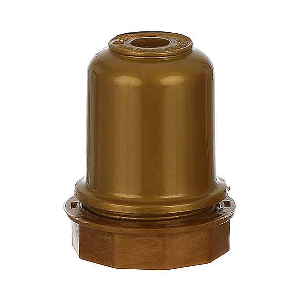 Soquete para abajur plástico dourado E27 4A 250V.