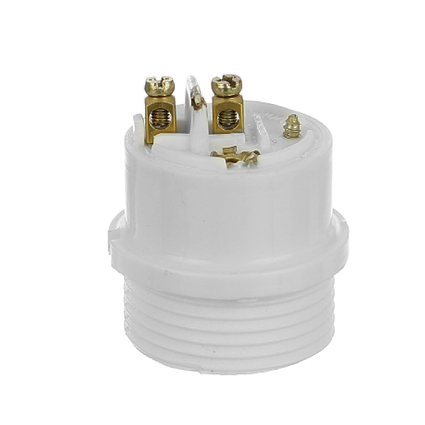 Soquete coluna sem fundo E27 para abajur ou pendente 110/220v Branco.