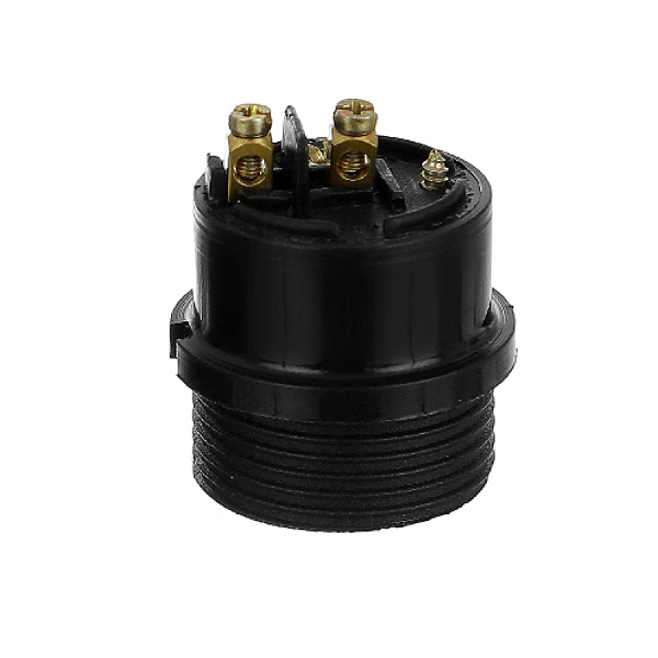 Soquete coluna sem fundo E27 para abajur ou pendente 110/220v Preto.