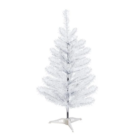 Árvore De Natal Branca Tradicional 52 Galhos 60cm Desmontável.