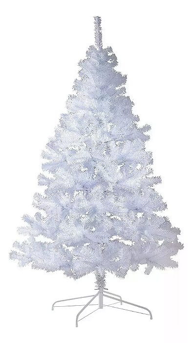 Árvore De Natal Branca Tradicional 388 Galhos 1,80cm Desmontável.