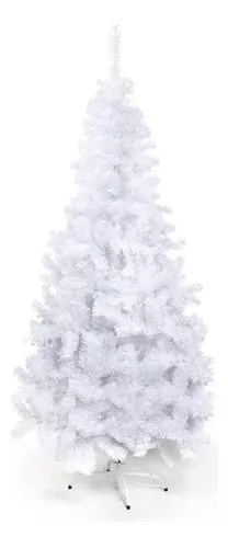 Árvore De Natal Branca Tradicional 508 Galhos 2,10cm Desmontável.