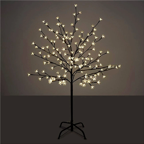 Árvore cerejeira 144 LEDs branco frio 8 funções.