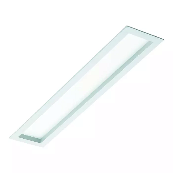 Luminária de Embutir Ideia Retangular Recuado Tubular T8 60cm 66x15,1x9,2cm Alumínio.