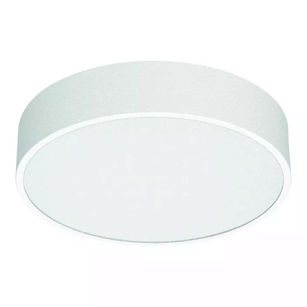 Plafon de Sobrepor Branco Fosco Ideia Redondo P/ 4 lâmpadas E-27 Ø28x9cm Alumínio.