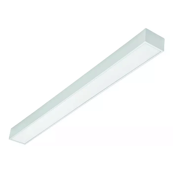 Plafon de Sobrepor Branco Fosco Retangular 123,4x11,6x6,6cm Alumínio.