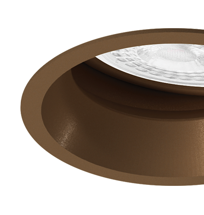 Spot de Embutir Cobre Clássico Nya Redondo Facho Orientável Mini Dicroica Ø5,7x7,2cm Alumínio.