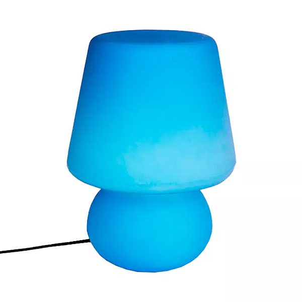 Abajur Micro Lampe Ø15x20cm Polietileno Azul.