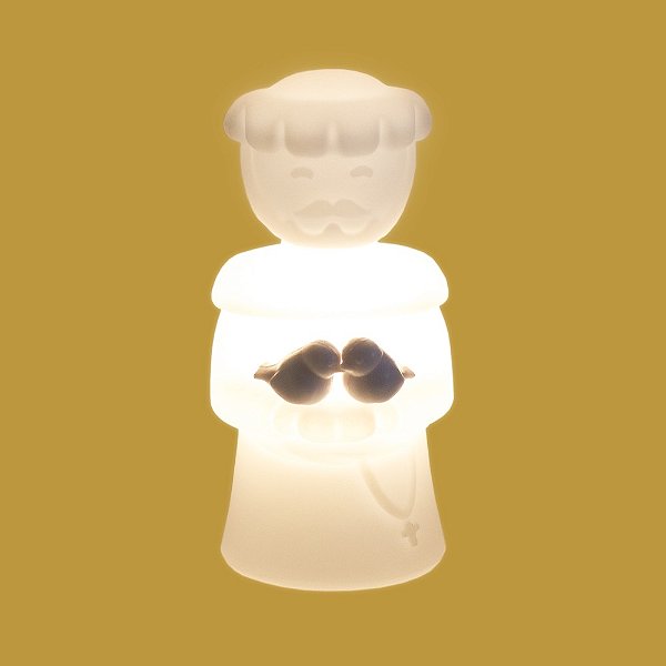 Luminária São Francisco 30x13x15cm Polietileno Branco.