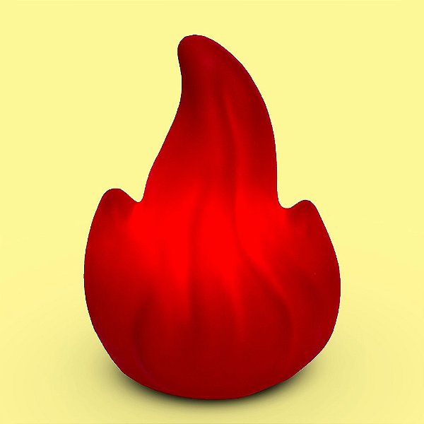 Luminária Foguinho 28x20,5x14,5cm Polietileno Vermelho.