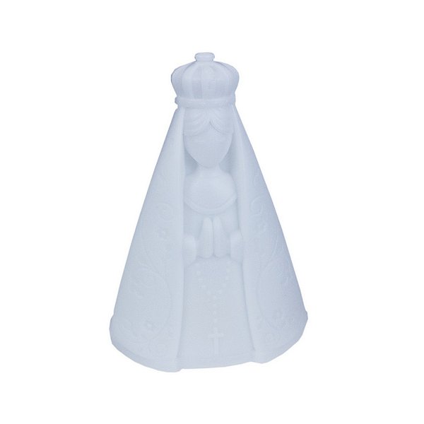 Luminária Nossa Senhora 31,5x21,5x15cm Polietileno Branco.